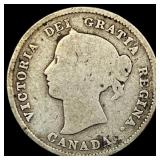 1874 Canada Silver 5 Cents NICELY CIRCULATED