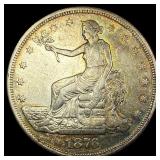 1876 Silver Trade Dollar CHOICE AU