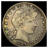 1897-O Silver Barber Half Dollar LIGHTLY CIRCULATE