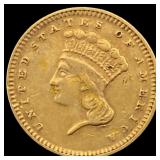 1879 Gold $1 Indian Head Type 3 CLOSELY UNCIRCULAT