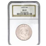 1953-S Franklin Half Dollar NGC MS65
