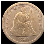 1857 Seated Liberty Quarter ABOUT UNCIRCULATED