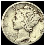 1924-D Silver Mercury Dime NEARLY  UNCIRCULATED