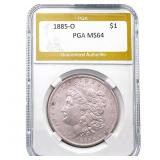 1885-O Morgan Silver Dollar PGA MS64