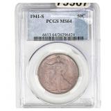 1941-S Walking Liberty Half Dollar PCGS MS64