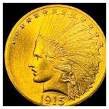 1915 Indian Head Eagle $10 Gold Coin UNCIRCULATED