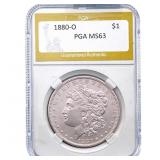 1880-O Morgan Silver Dollar PGA MS63