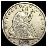 1875 Seated Liberty Half Dollar NEARLY UNCIRCULATE