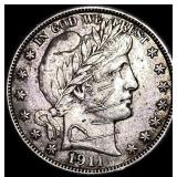 1911-D Silver Barber Half Dollar HIGH GRADE