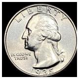 1935 Silver Washington Quarter CHOICE BU