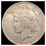 1922-D Silver Peace Dollar LIGHTLY CIRCULATED