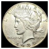 1935 Silver Peace Dollar CLOSELY UNCIRCULATED