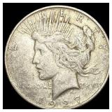 1927 Silver Peace Dollar NEARLY UNCIRCULATED