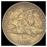 1857 Copper-Nickel Flying Eagle Cent CLOSELY  UNC