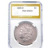 1889-O Morgan Silver Dollar PGA MS63+