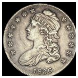 1836 Capped Bust Half Dollar NEARLY  UNCIRCULATED