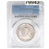 1945-D Walking Liberty Half Dollar PCGS MS64