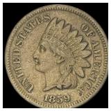 1859 Copper-Nickel Indian Head Cent NEARLY  UNCIR