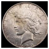 1928-S Silver Peace Dollar CLOSELY UNCIRCULATED