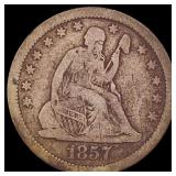 1857 Seated Liberty Quarter NICELY CIRCULATED