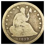 1839 Seated Liberty Silver Quarter NICELY CIRCULAT