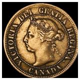 1891 Canada Bronze 1 Cent NEARLY UNCIRCULATED