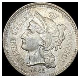 1865 Nickel Three-Cent Piece CHOICE AU