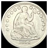 1856 Seated Liberty Silver Half Dime NEARLY  UNCI