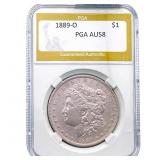 1889-O Morgan Silver Dollar PGA AU58