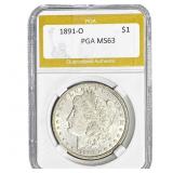 1891-O Morgan Silver Dollar PGA MS63