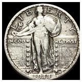 1918-S Silver Standing Liberty Quarter ABOUT UNCIR