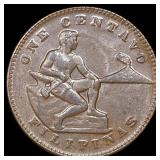 1939 Philippines One Centavo GEM BU