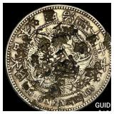 Japan Meji Period Silver 1 Yen Chopmarks NEARLY U