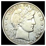 1914 Silver Half Dollar (Barber) LIGHTLY CIRCULATE