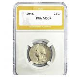 1948 Washington Silver Quarter PGA MS67