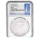 2019 Silver Eagle NGC MS70