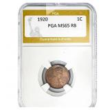 1920 Wheat Cent PGA MS65 RB