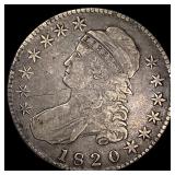 1820 Capped Bust Half Dollar ABOUT UNCIRCULATED
