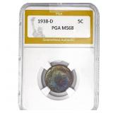1938-D Buffalo Nickel PGA MS68