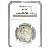 1918 Illinois Half Dollar NGC MS63