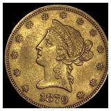 1879 Liberty Head $10 Eagle Gold CLOSELY UNCIRCULA