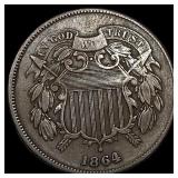 1864 Copper 2 Cents LIGHTLY CIRCULATED
