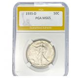 1935-D Walking Liberty Half Dollar PGA MS65