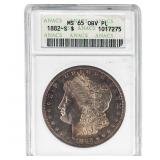 1882-S Morgan Silver Dollar ANACS MS65