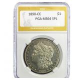 1890-CC Morgan Silver Dollar PGA MS64 SPL