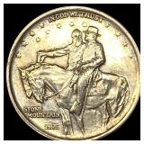 1925 Silver Stone Mountain Half Dollar CLOSELY UNC
