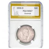 1936-D Cincinatti Half Dollar PGA MS67
