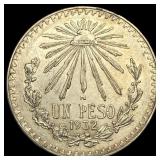 1932 Mexico Silver 1 Peso CHOICE AU
