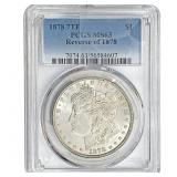 1878 7TF Morgan Silver Dollar PCGS MS63 Rev of 187
