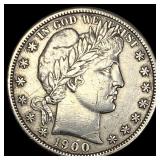 1900-S Silver Barber Half Dollar CLOSELY UNCIRCULA